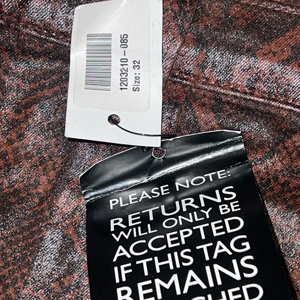 NWT J BRAND Alana High Rise Crop Skinny Jeans Animal Snake Brown Sz 32 Msrp $340 - Picture 11 of 15
